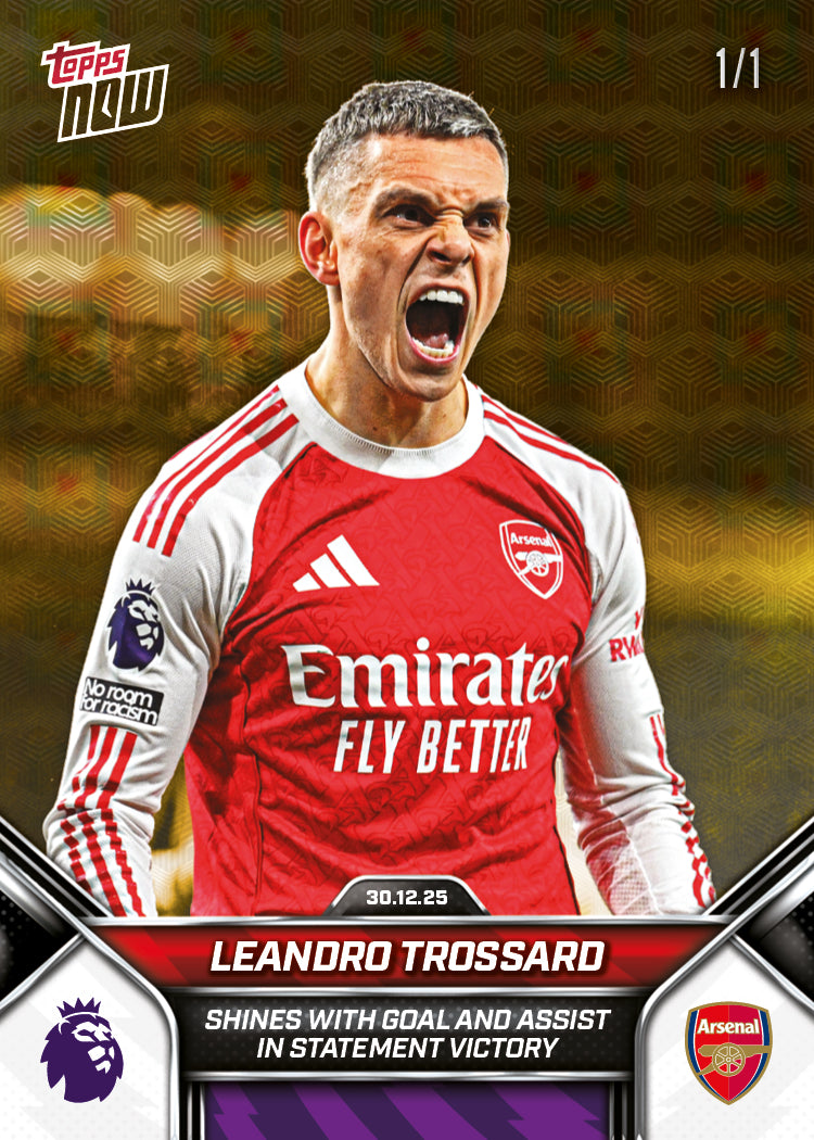 Leandro Trossard - 2025-26 Premier League Topps NOW - Card 97 - PR: 854 - Image 2