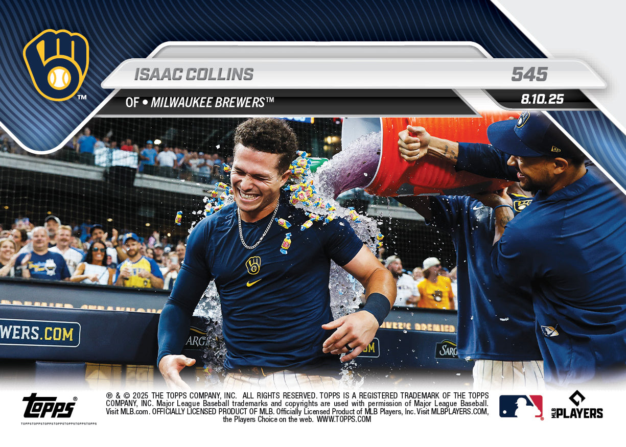 Isaac Collins - 2025 MLB Topps NOW - Card 545 - PR: 1842 - Image 2