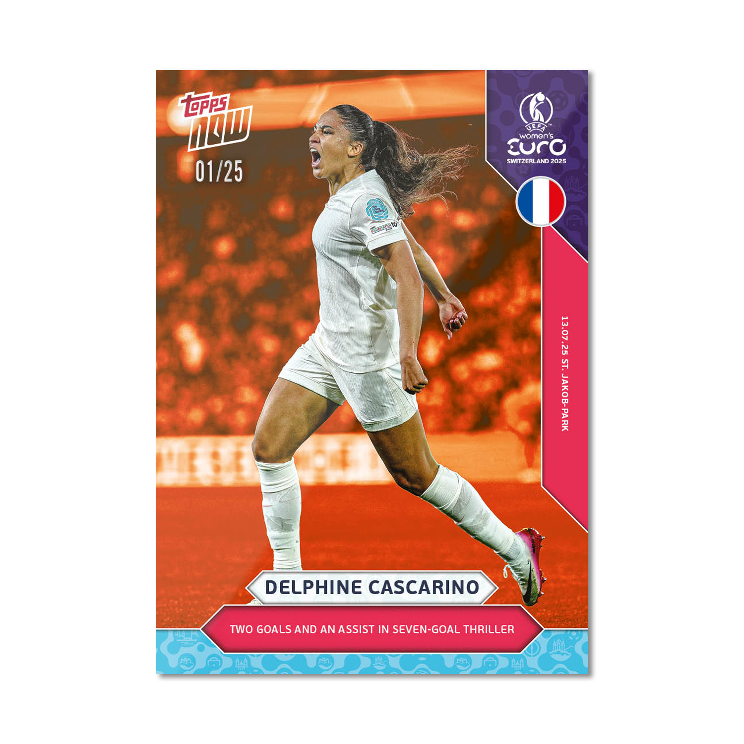 Delphine Cascarino - UEFA Women’s EURO 2025™ Topps NOW - Card 18 - PR: 122 - Image 5