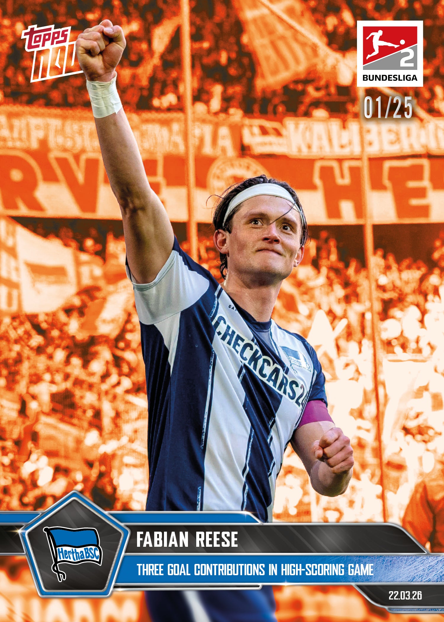 Fabian Reese - 2025-26 Bundesliga Topps NOW - Card 157 - PR: 822 - Image 5