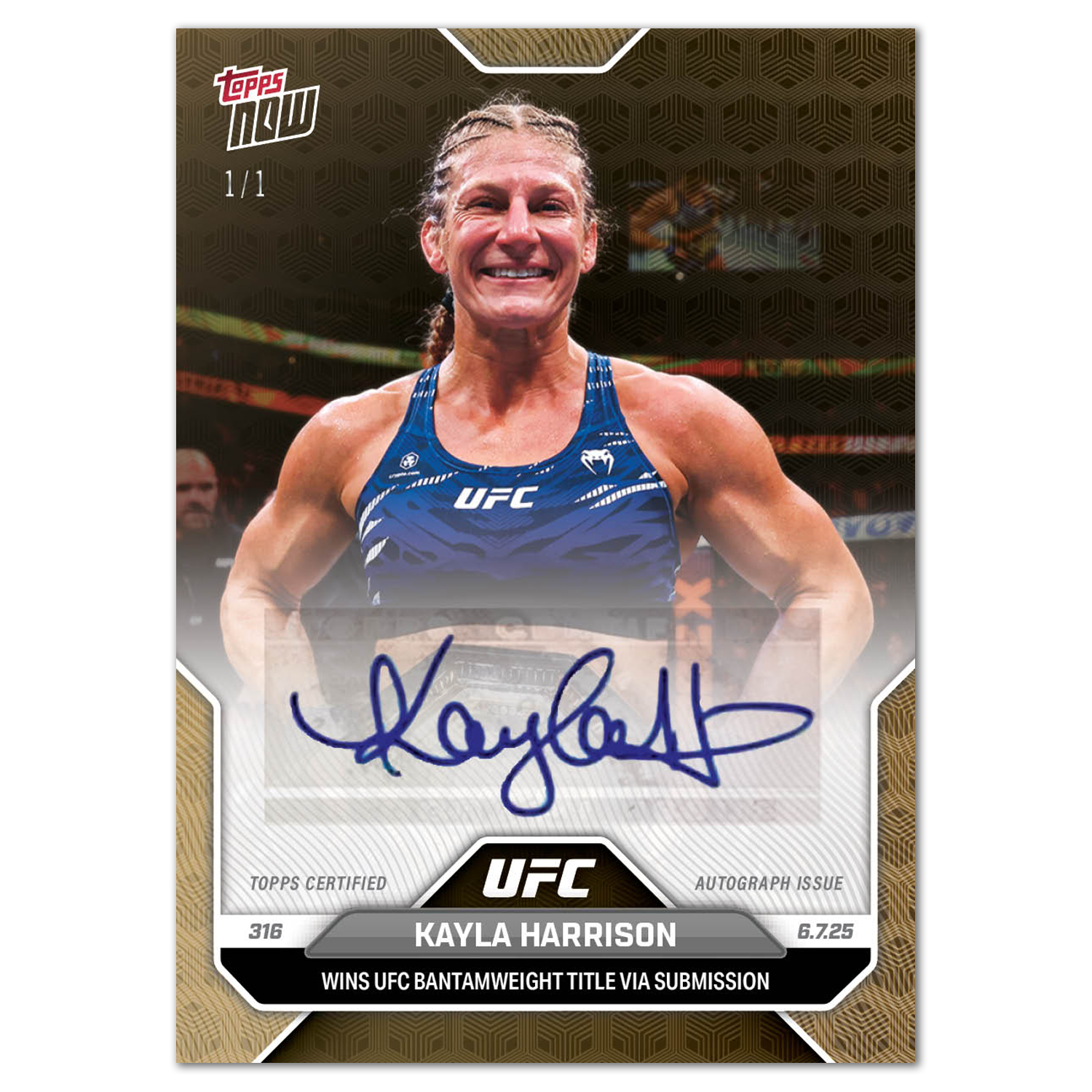 Kayla Harrison - 2025 UFC Topps NOW - Card 16 - LOOK FOR AUTOS - PR: 1904 - Image 2