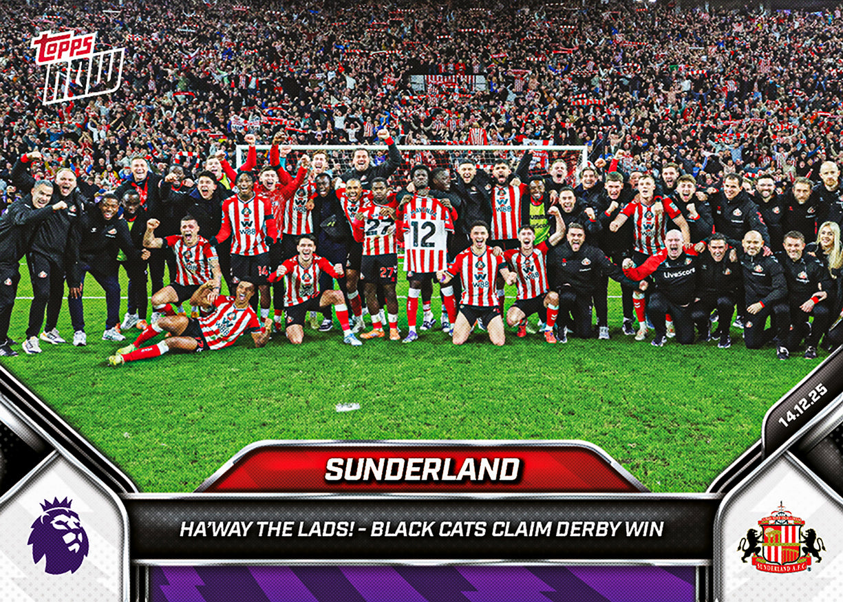 Sunderland - 2025-26 Premier League Topps NOW - Card 82 - PR: 955