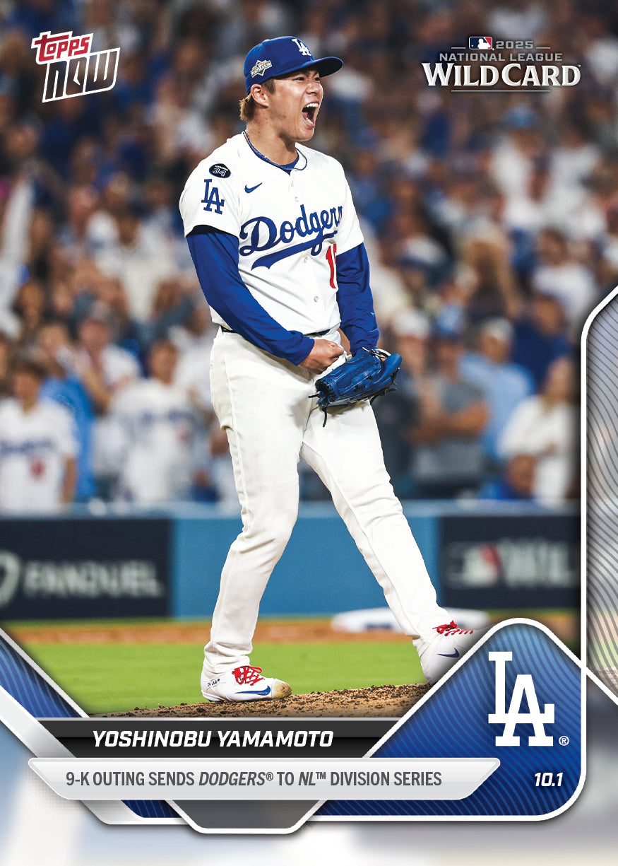Yoshinobu Yamamoto - 2025 MLB Topps NOW - Card 810 - PR: 2974