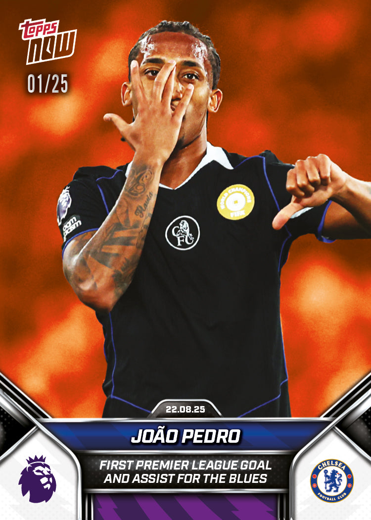 João Pedro - 2025-26 Premier League Topps NOW - Card 7 - PR: 1073 - Image 5