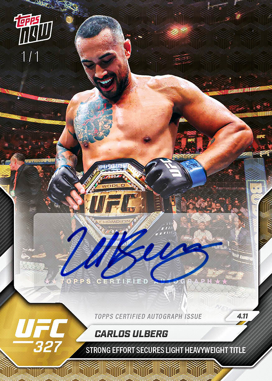 Carlos Ulberg - 2026 UFC Topps NOW - Card 12 - PR: 1124 - Image 2