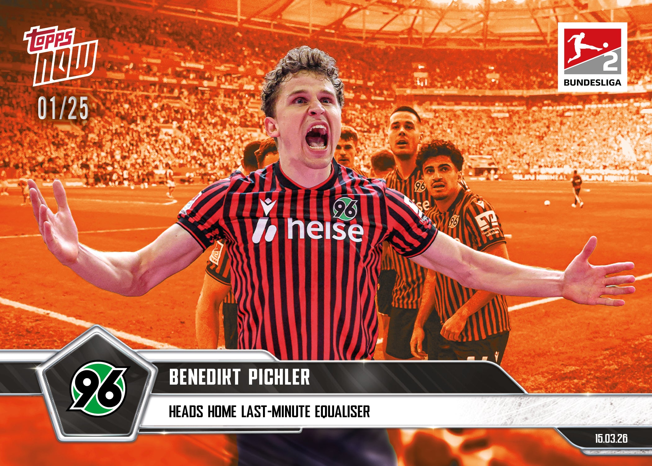 Benedikt Pichler - 2025-26 Bundesliga Topps NOW - Card 151 - PR:139 - Image 5
