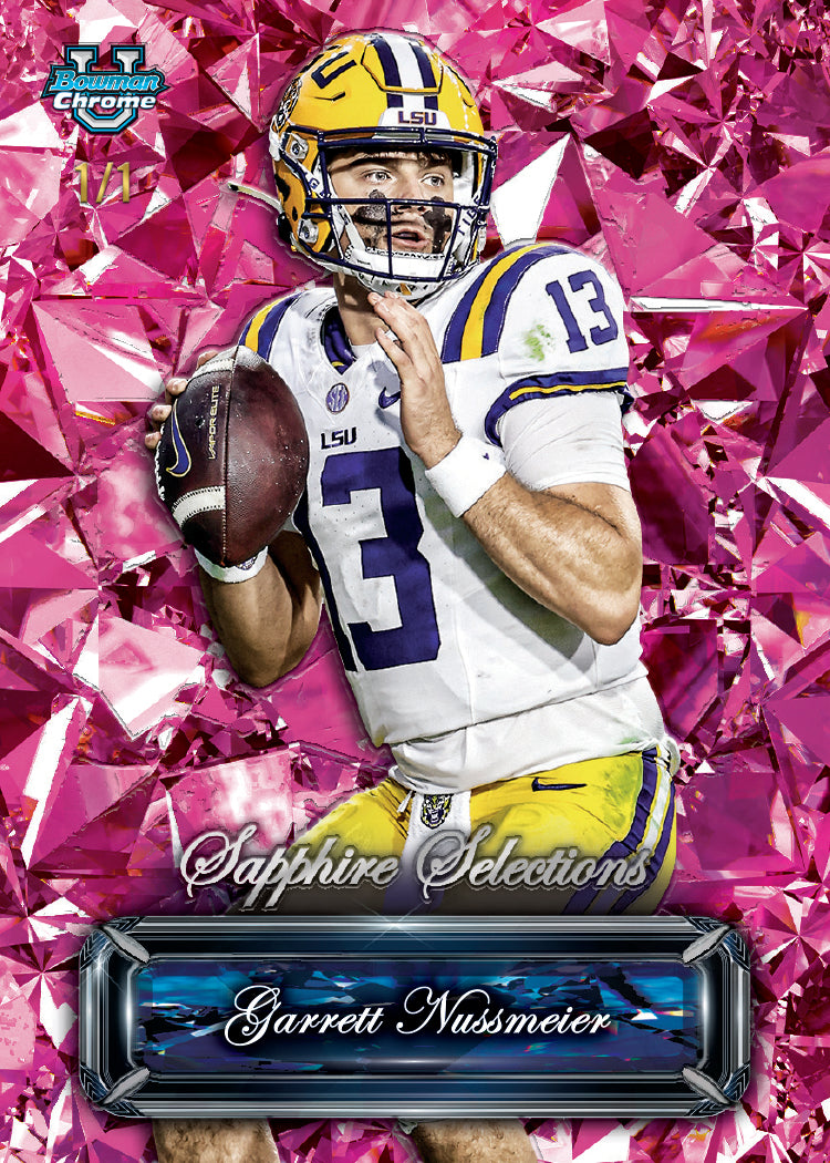2025 Bowman University Chrome Football Sapphire Edition - Hobby Box - Image 4