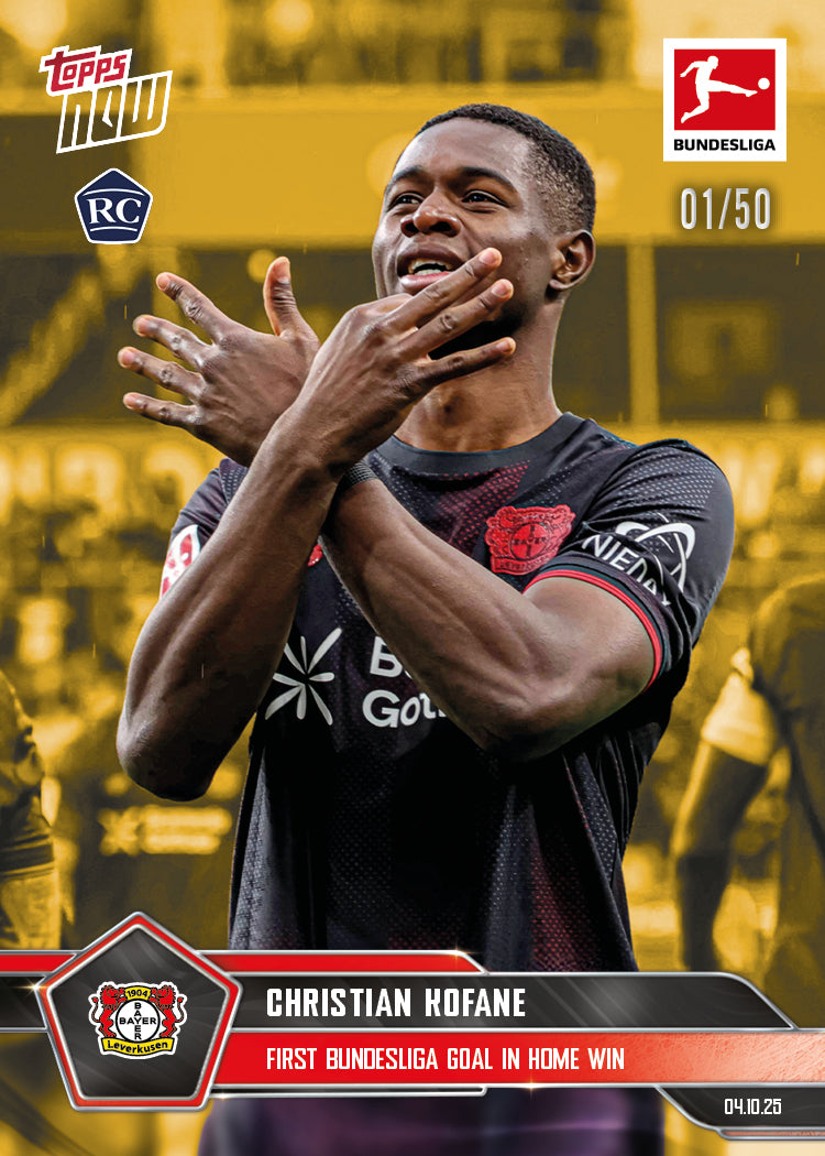 Christian Kofane - 2025-26 Bundesliga Topps NOW - Card 38 - PR: 387 - Image 6