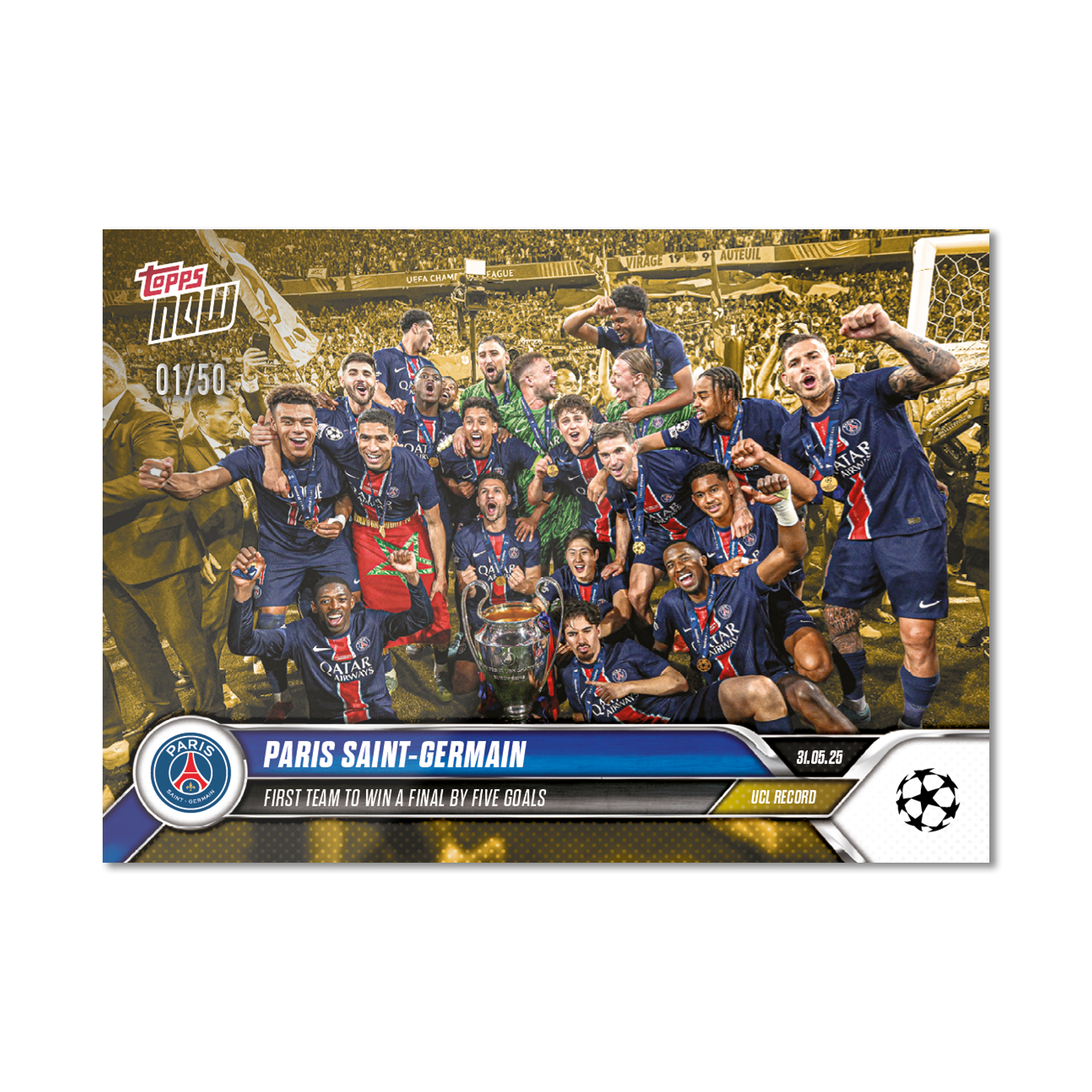 Paris Saint-Germain - 2024-25 UCL Topps NOW - Card 158 - PR: 1368 - Image 6