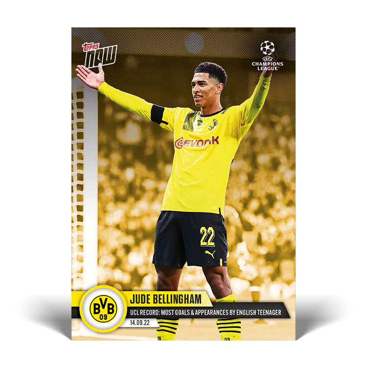 UEFA Champions League Record: Most goals and appearances by English teenager - UCL TOPPS NOW Card #24 - PR: 1255 - Image 3