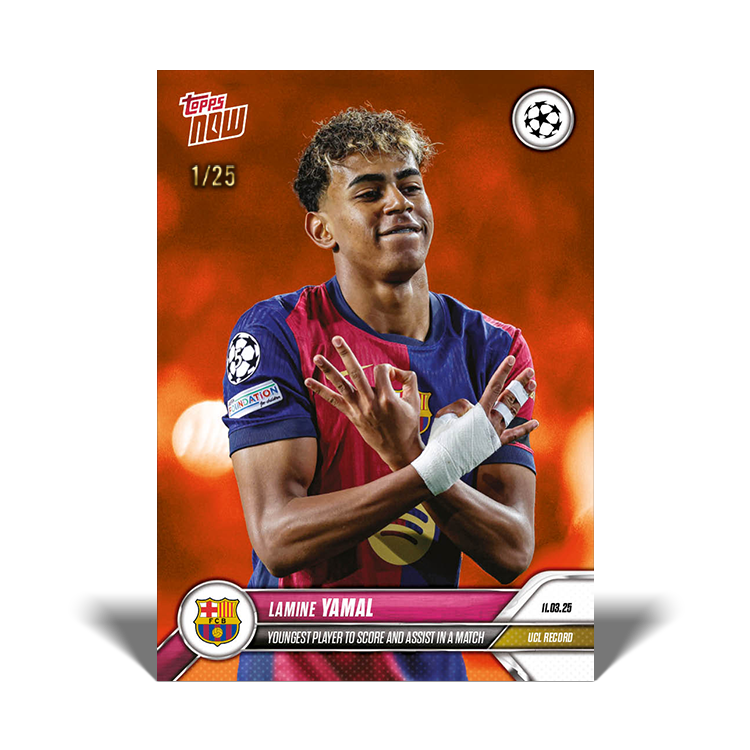 Lamine Yamal - 2024-25 UCL Topps NOW Card 121 - PR: 3742 - Image 5
