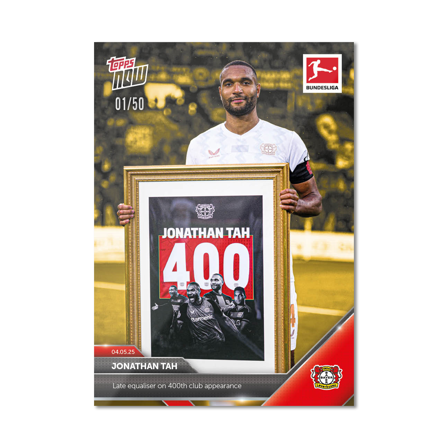 Jonathan Tah - 2024-25 Bundesliga Topps NOW - Card 182 - PR: 51 - Image 6