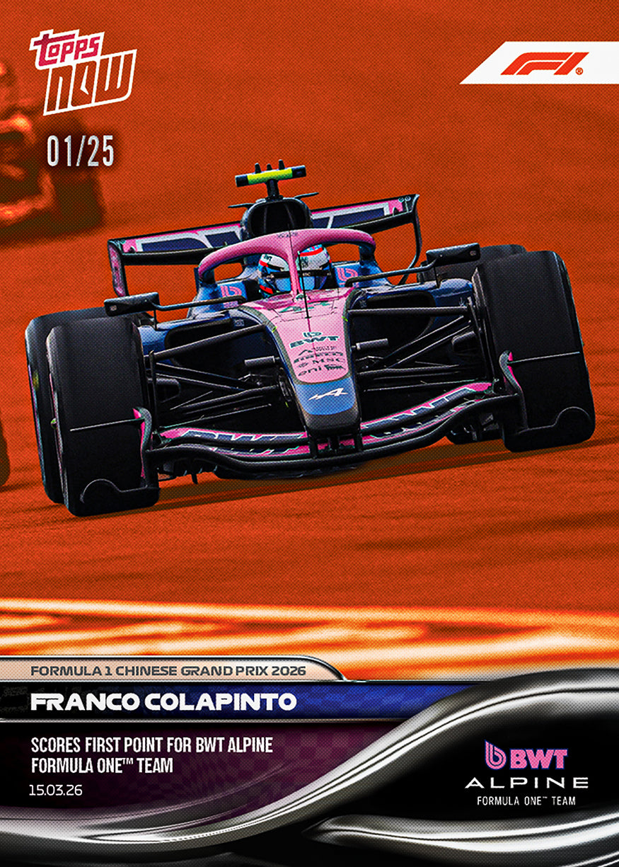 Franco Colapinto - 2026 Formula 1 Topps NOW - Card 19 - PR: 1086 - Image 5