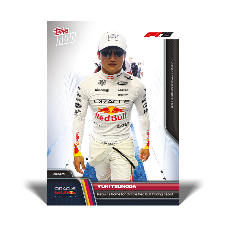 Yuki Tsunoda - 2025 Formula 1 Topps NOW Card 29 - PR: 1190