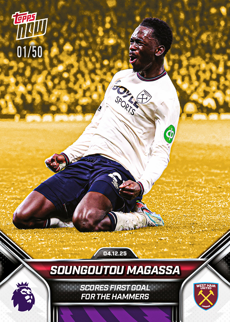 Soungoutou Magassa - 2025-26 Premier League Topps NOW - Card 74 - PR: 178 - Image 6
