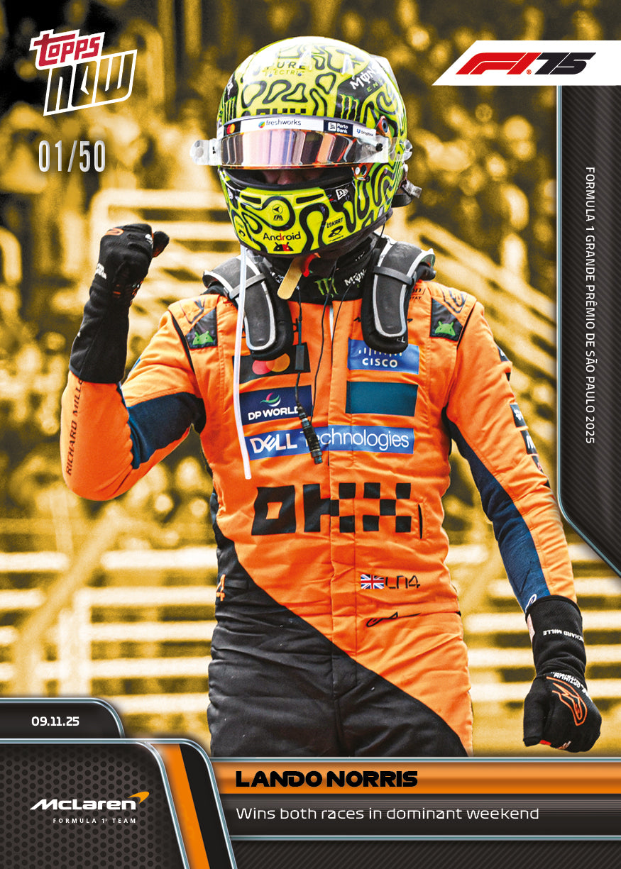 Lando Norris - 2025 Formula 1 Topps NOW - Card 75 - PR: 2682 - Image 6