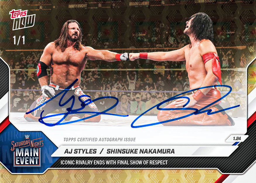 Alternative view of AJ Styles / Shinsuke Nakamura - 2026 WWE Topps NOW - Card 10 - PR: 1721