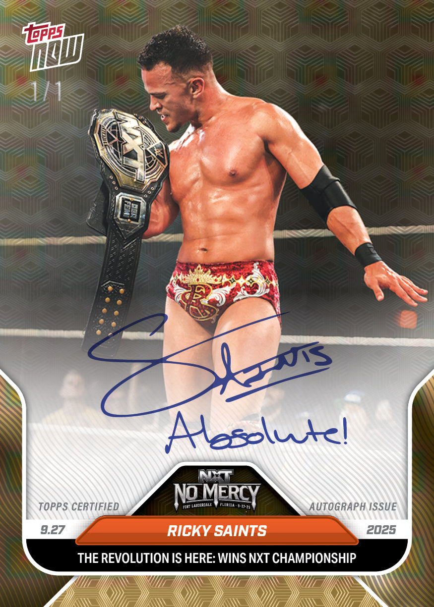 Ricky Saints - 2025 WWE Topps NOW - Card 100 - PR: 694 - Image 3