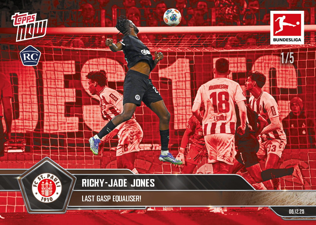 Ricky-Jade Jones - 2025-26 Bundesliga Topps NOW - Card 73 - PR: 358 - Image 3