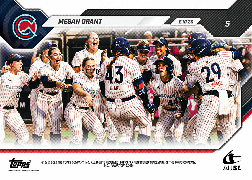 Megan Grant - 2026 AUSL Topps NOW - Card 5 - PR: 1047 - Image 2