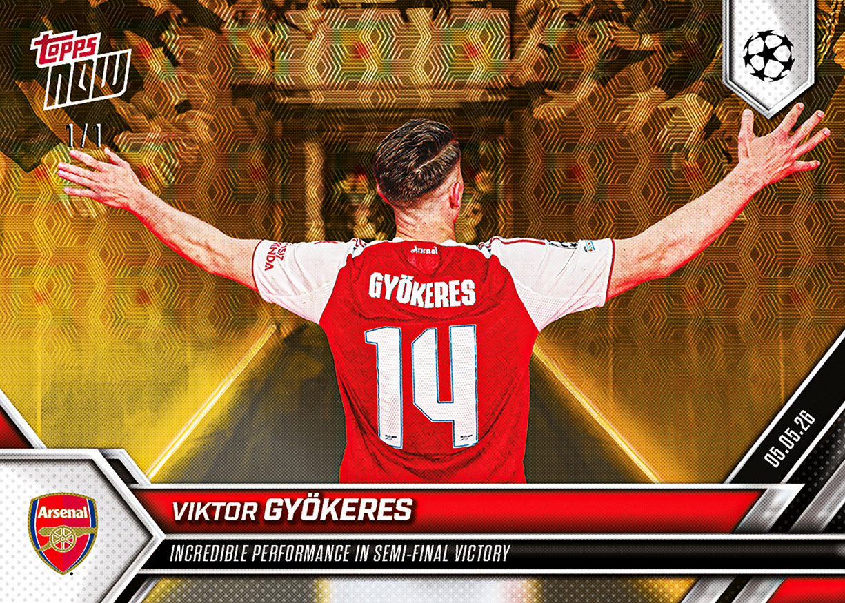 Alternative view of Viktor Gyökeres - 2025-26 UCL Topps NOW - Card 133 - PR: 2271