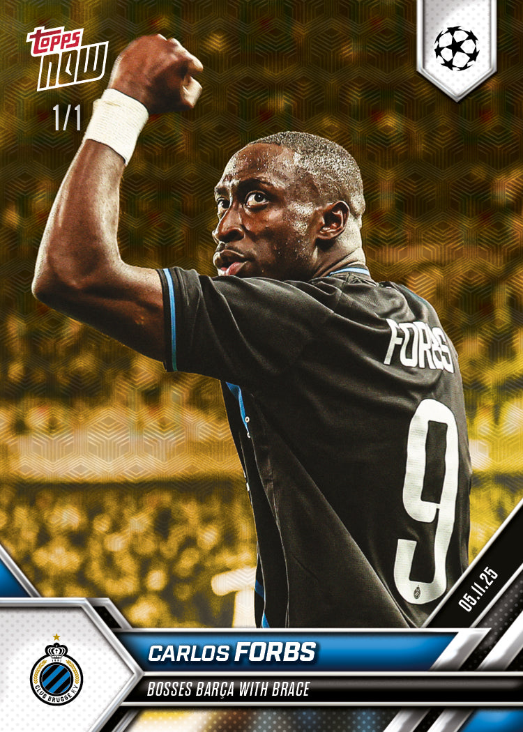 Carlos Forbs - 2025-26 UCL Topps NOW - Card 46 - PR: 118 - Image 2