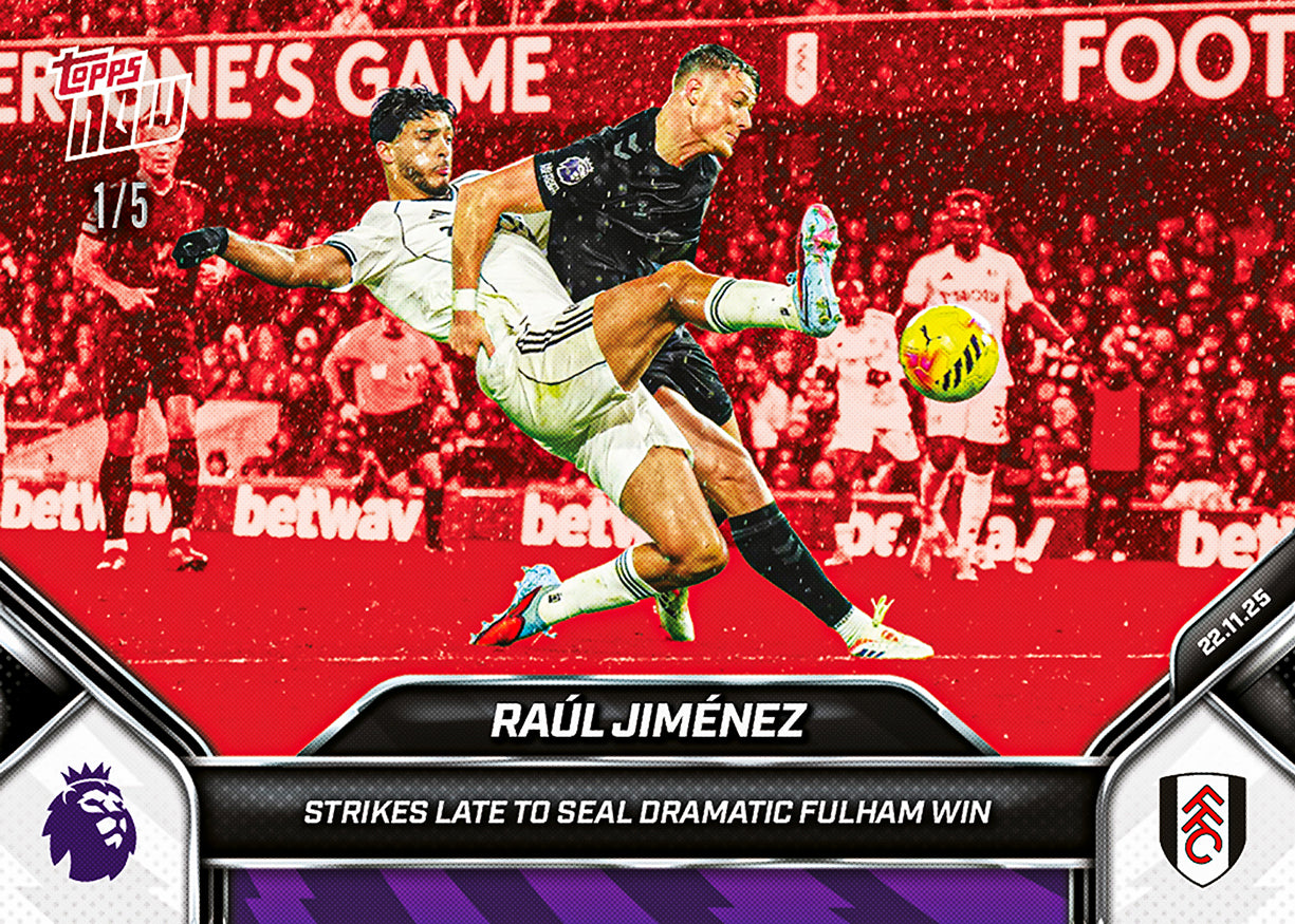 Raúl Jiménez - 2025-26 Premier League Topps NOW - Card 59 - PR: 210 - Image 3