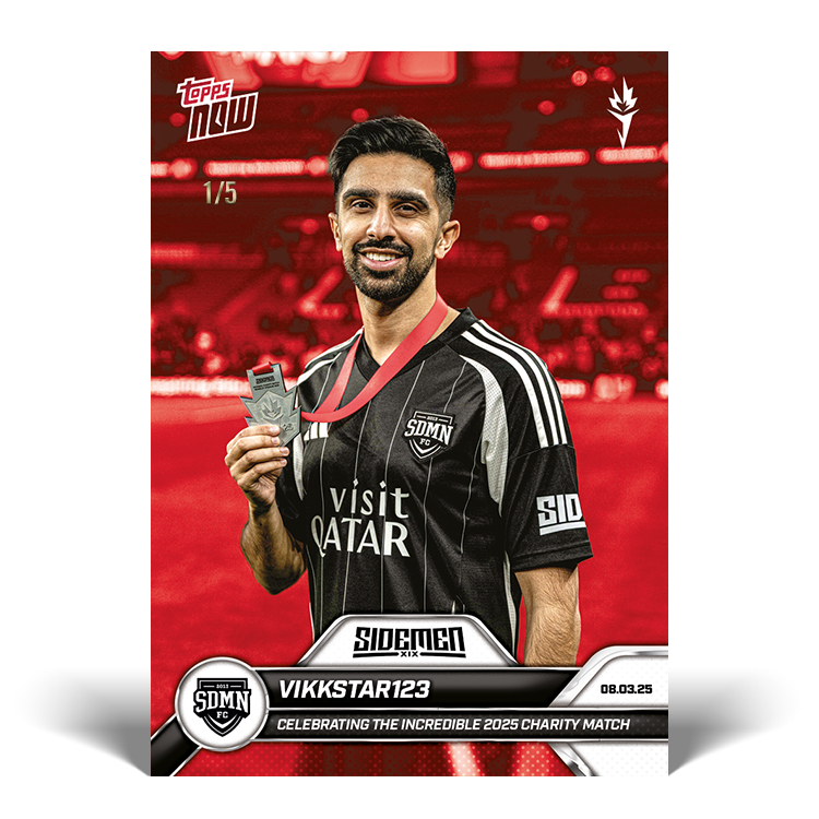 Vikkstar123 - 2025 Sidemen Charity Match Topps NOW Card 14 - LOOK FOR AUTO - PR: 146 - Image 4