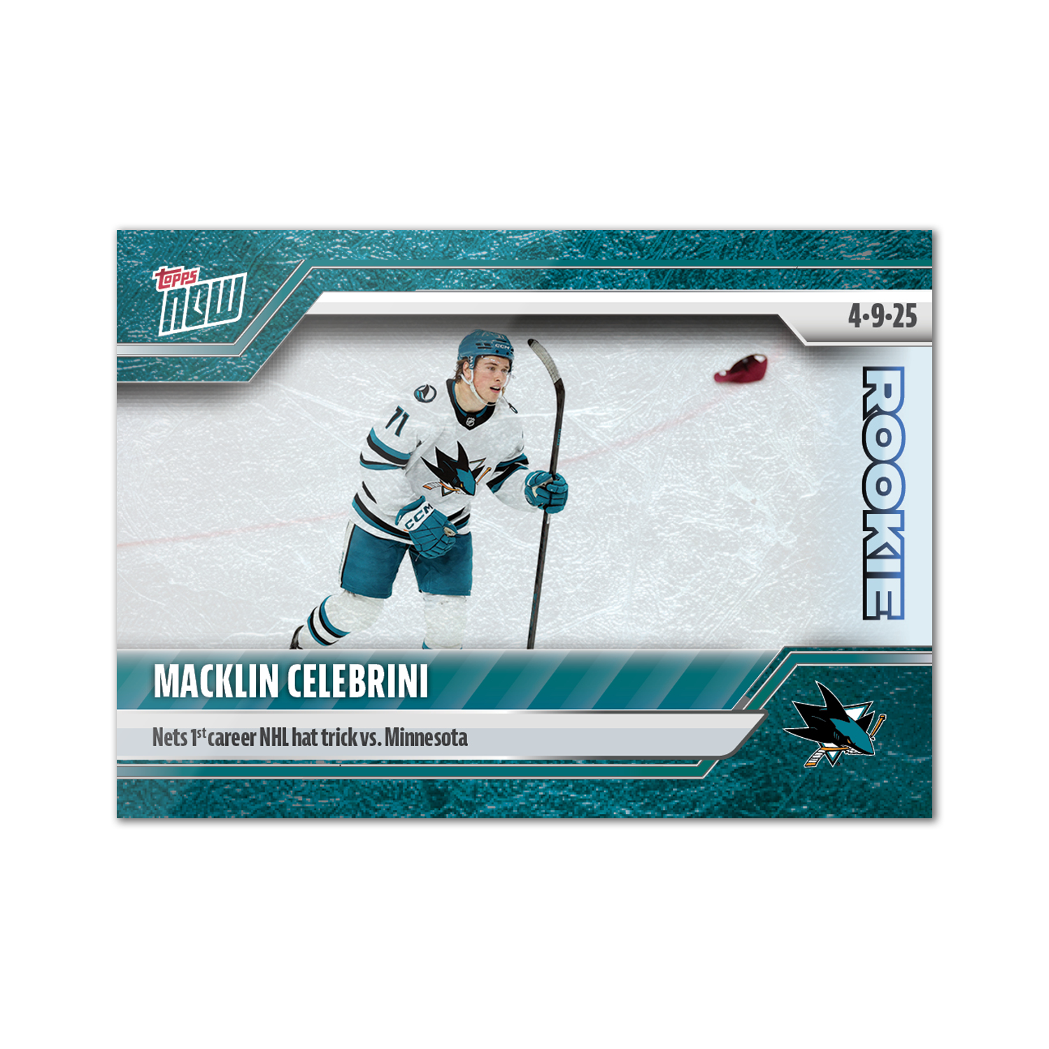 Macklin Celebrini - 2024-25 NHL Topps NOW - Sticker # 156 Pack - PR: 1425 - Image 3