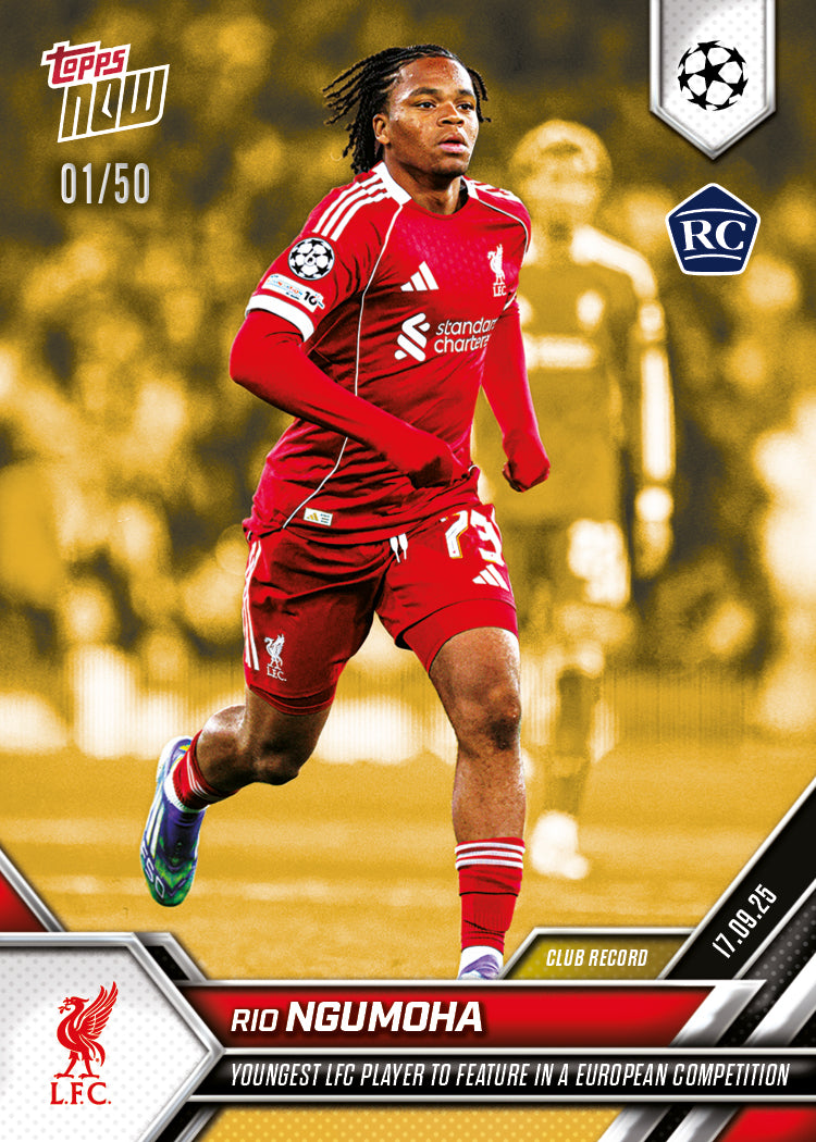 Rio Ngumoha - 2025-26 UCL Topps NOW - Card 14 - PR: 2412 - Image 6