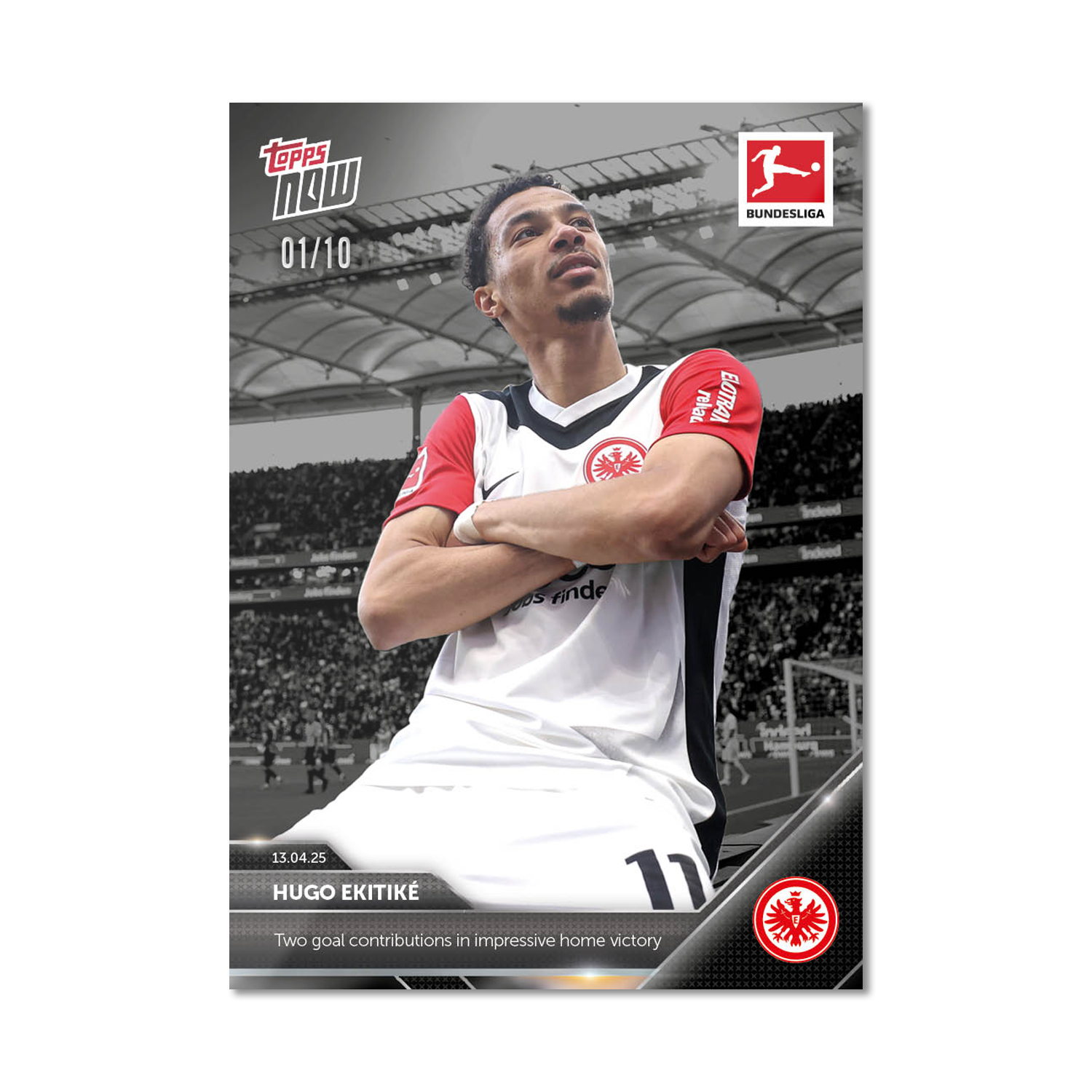 Hugo Ekitiké - 2024-25 Bundesliga Topps NOW Card 166 - PR: 40 - Image 5