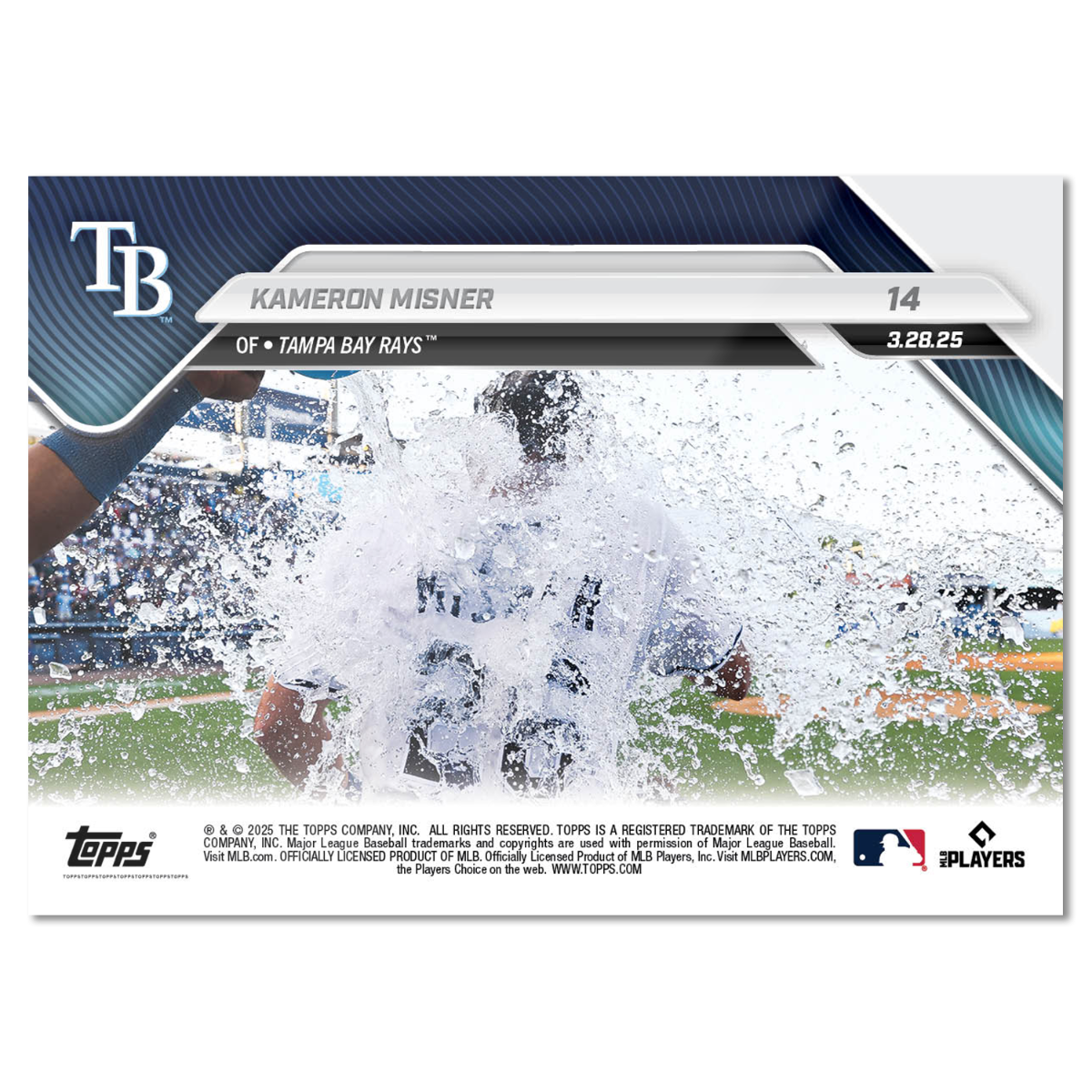 Kameron Misner - 2025 MLB Topps NOW - Card 14 - PR: 771 - Image 2