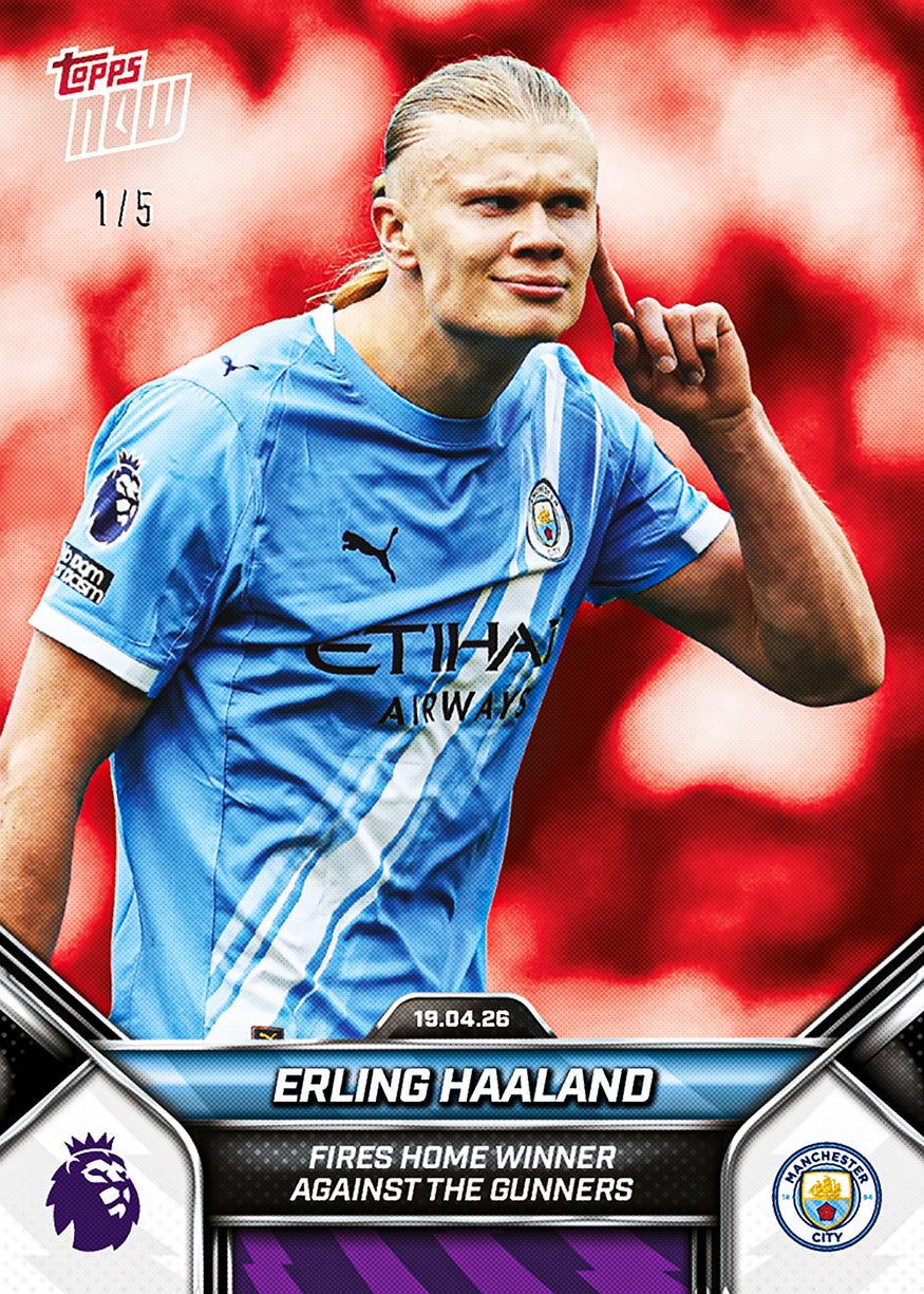 Erling Haaland - 2025-26 Premier League Topps NOW - Card 176 - PR: 2571 - Image 3