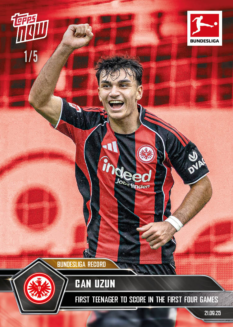 Can Uzun - 2025-26 Bundesliga Topps NOW - Card 29 - PR: 408 - Image 3