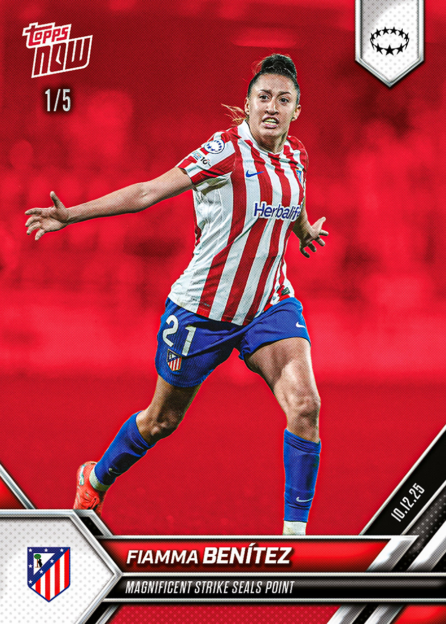 Fiamma Benítez - 2025-26 UWCL Topps NOW - Card 14 - PR: 96 - Image 3