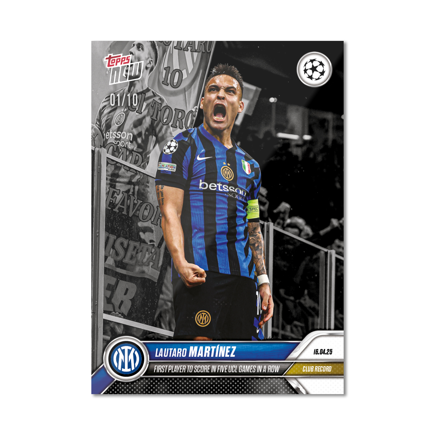 Lautaro Martínez - 2024-25 UCL Topps NOW - Card 142 - PR: 592 - Image 4