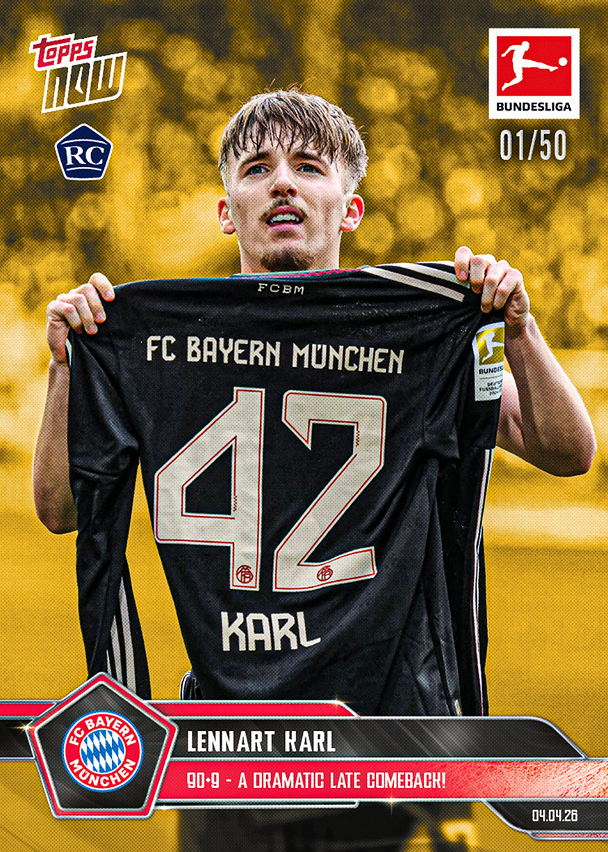 Lennart Karl - 2025-26 Bundesliga Topps NOW - Card 164 - PR: 6493 - Image 6