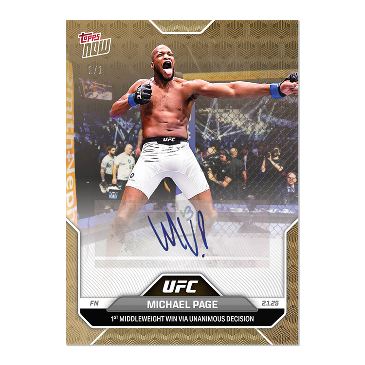 Autograph # to 50 or Lower - Michael Page - 2025 UFC Topps NOW - Card 6 - Image 2