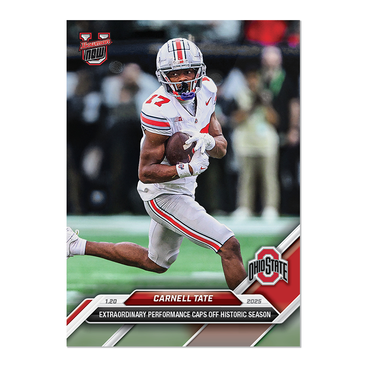 Carnell Tate - 2024-25 Bowman U NOW Football - Card OS-02 - LOOK FOR AUTOS - PR: 876