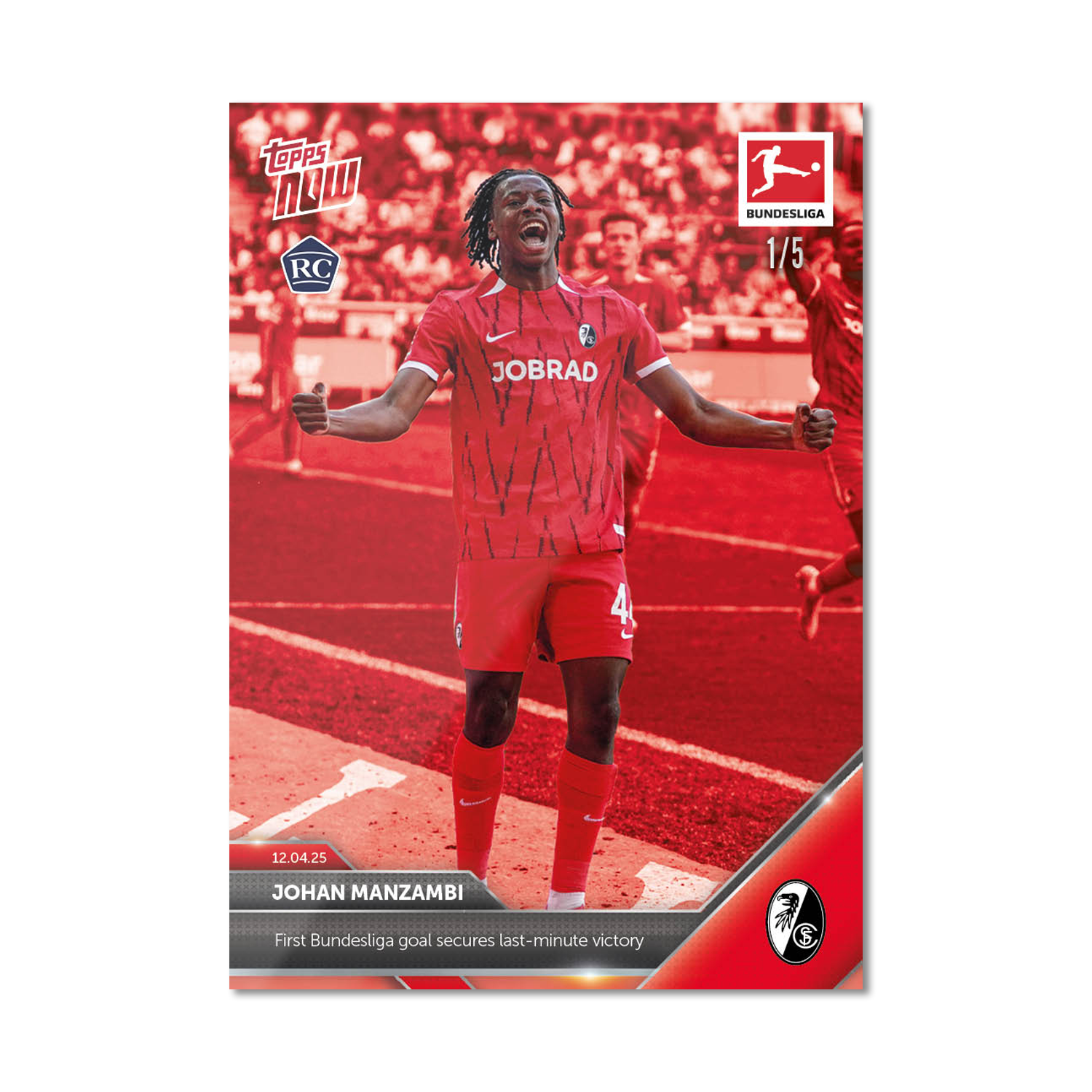Johan Manzambi - 2024-25 Bundesliga Topps NOW Card 163 - PR: 61 - Image 4