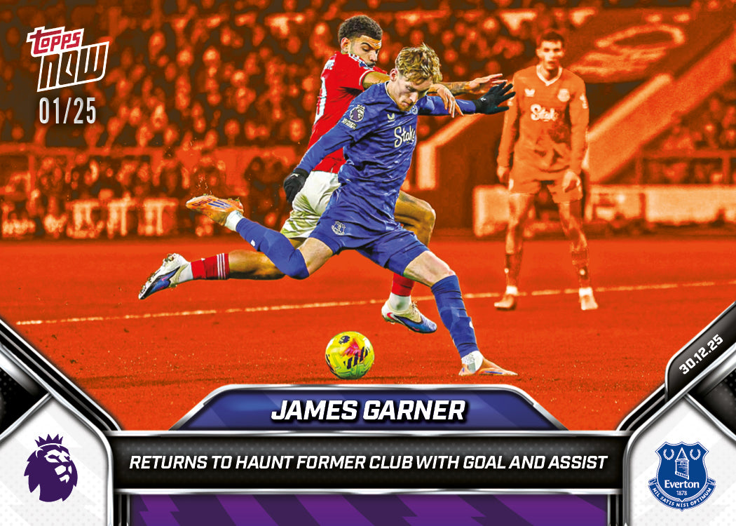 James Garner - 2025-26 Premier League Topps NOW - Card 94 - PR: 186 - Image 5