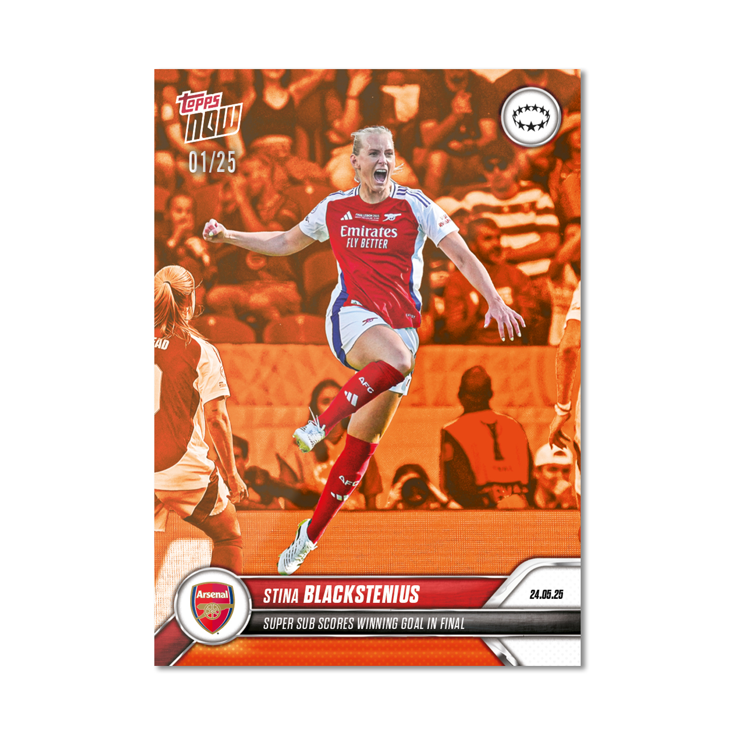 Stina Blackstenius - 2024-25 UWCL Topps NOW - Card 29 - LOOK FOR RELICS - PR: 1115 - Image 9