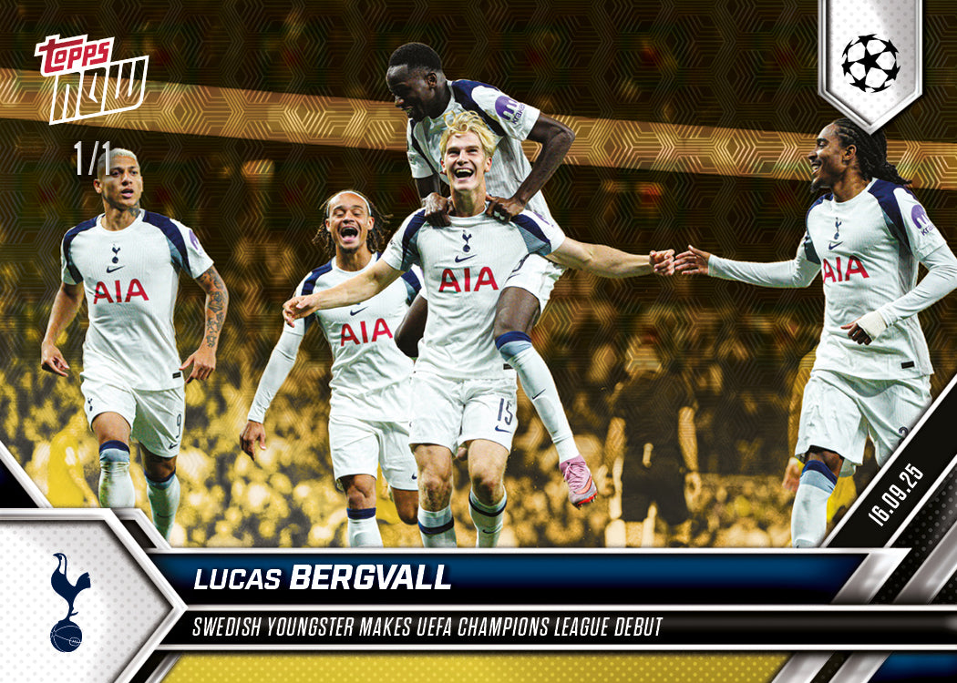 Lucas Bergvall - 2025-26 UCL Topps NOW Card 11 - PR: 528 - Image 2