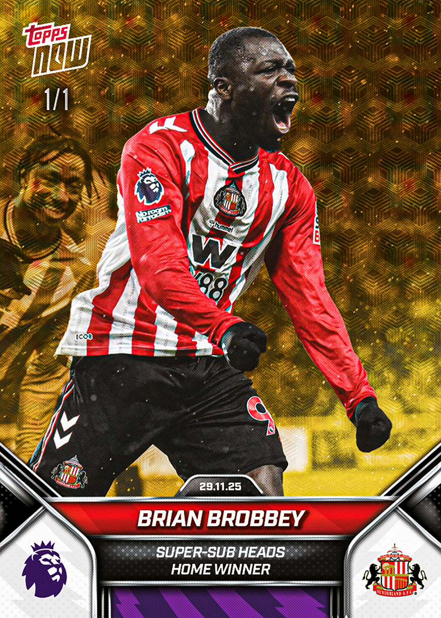 Brian Brobbey - 2025-26 Premier League Topps NOW - Card 65 - PR: 376 - Image 2