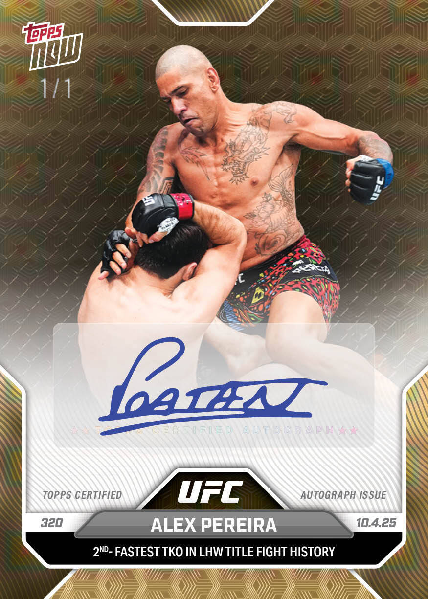Alex Pereira - 2025 UFC Topps NOW - Card 31 - PR: 8323 - Image 2