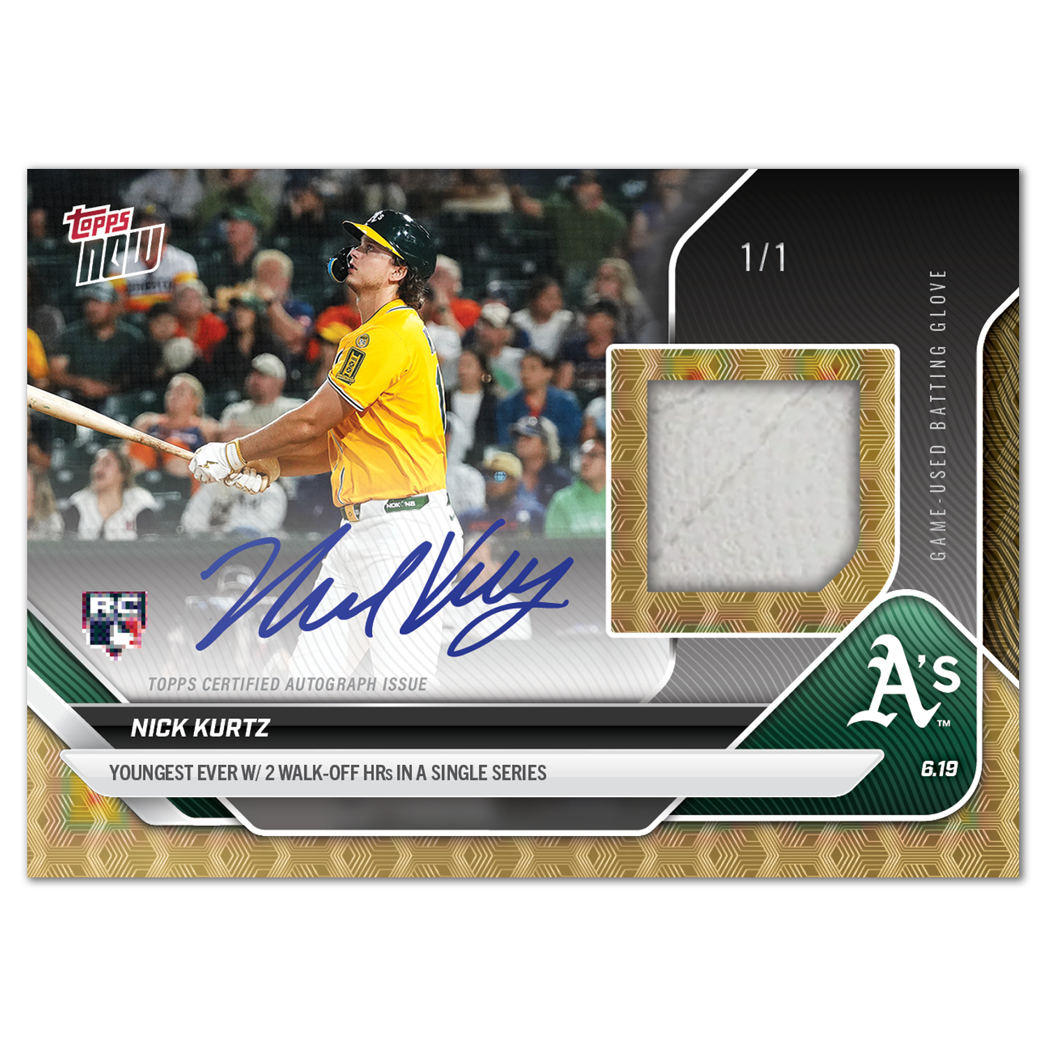 Nick Kurtz - 2025 MLB Topps NOW - Card 322 - LOOK FOR AUTO-RELICS - PR: 2947 - Image 2