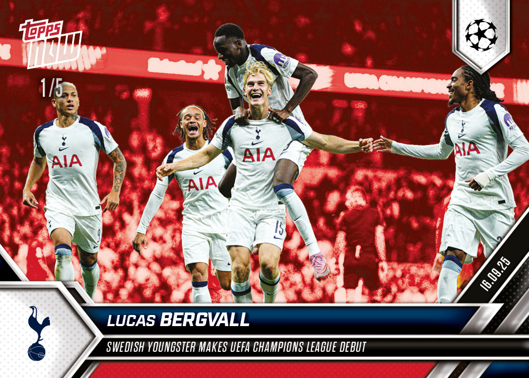 Lucas Bergvall - 2025-26 UCL Topps NOW Card 11 - PR: 528 - Image 3