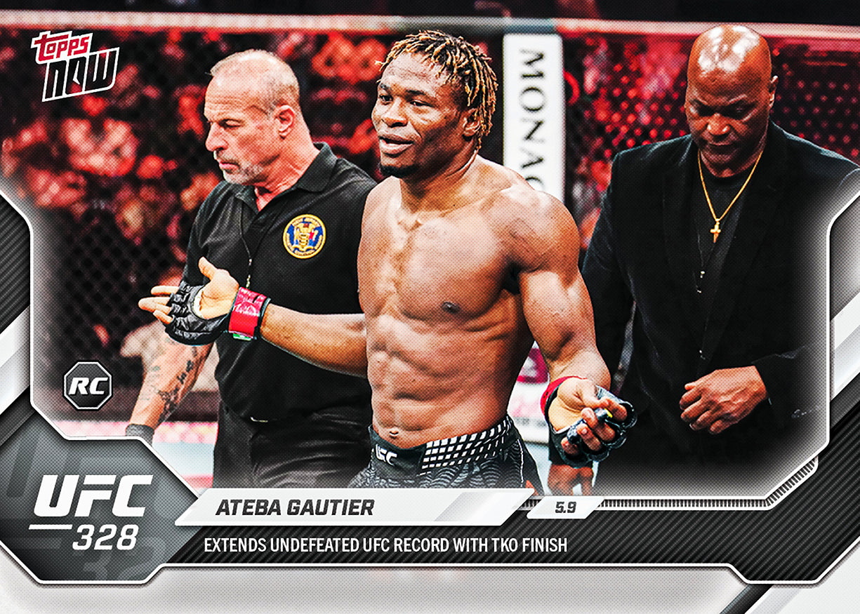 Ateba Gautier - 2026 UFC Topps NOW - Card 17 - PR: 1399 - Image 2