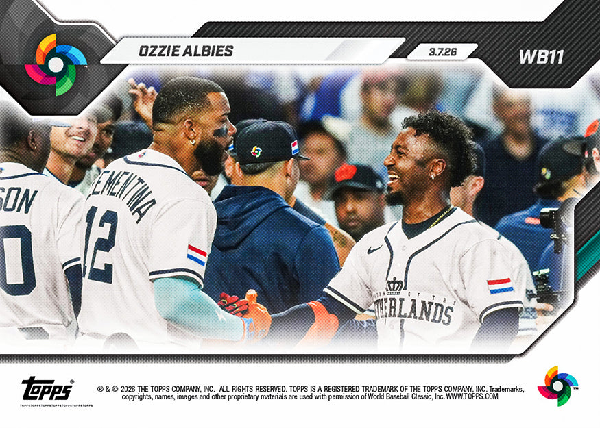 Ozzie Albies - 2026 World Baseball Classic Topps NOW - Card 11 - PR: 1166 - Image 2