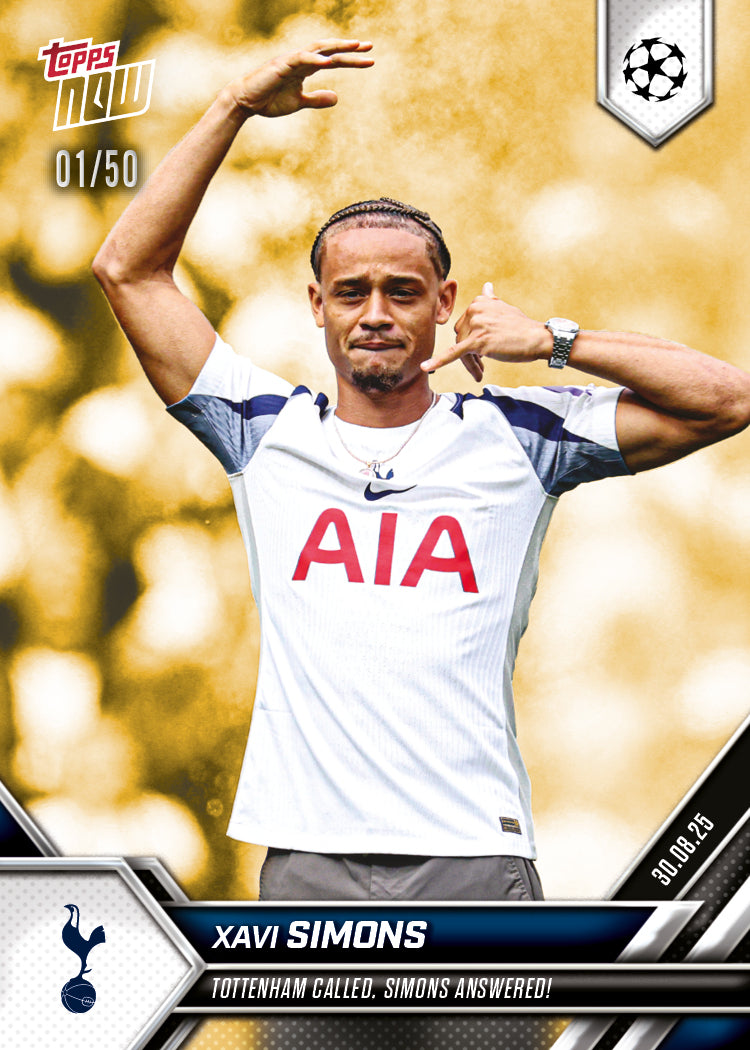 Xavi Simons - 2025-26 UCL Topps NOW Card 6 - PR: 896 - Image 6